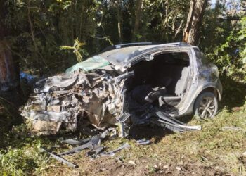 Motorista fica gravemente ferido após acidente na BR-470, em Rio do Sul