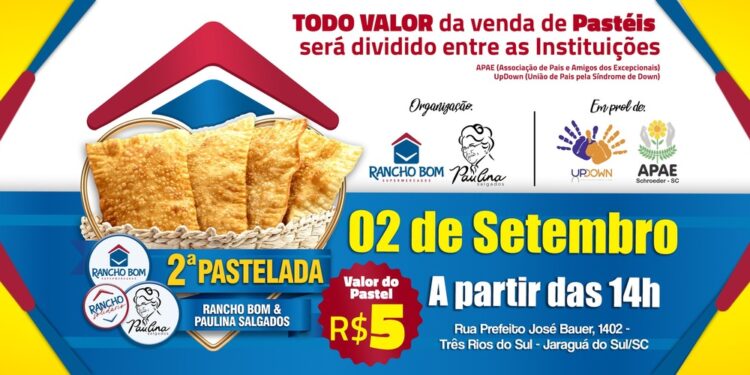Rancho Bom promove 2ª Pastelada em prol da APAE de Schroeder e Up Down de Jaraguá