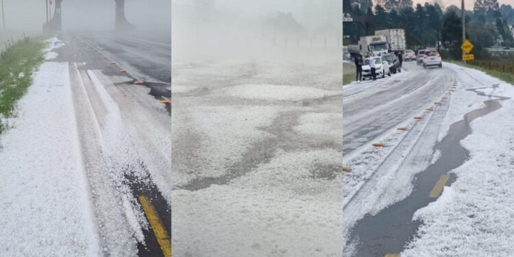 Quatro municípios de SC foram afetados por queda de granizo desta terça-feira
