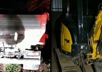 Caminhão e retroescavadeira furtados em Jaraguá do Sul são recuperados