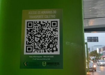 QR Code nos pontos de ônibus informa horários do transporte público de Jaraguá