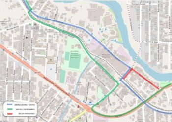 Interdição total da rua Erwino Menegotti, Jaraguá, nesta segunda-feira (21)