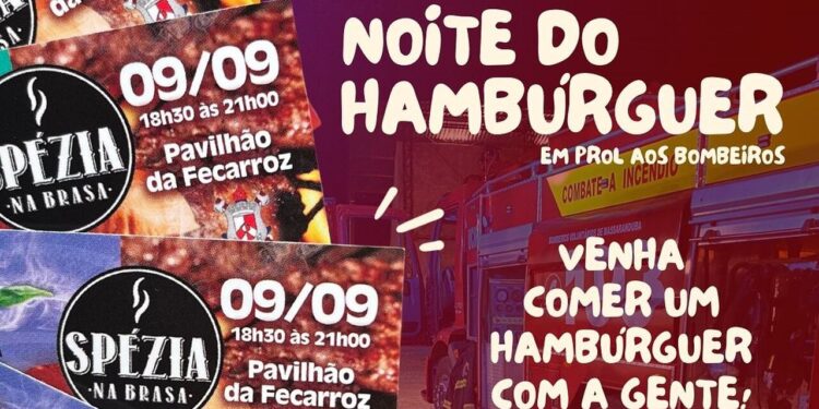 Noite do Hambúrguer em prol dos Bombeiros de Massaranduba acontece neste fim de semana