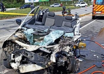 Mulher fica gravemente ferida após acidente em Itajaí