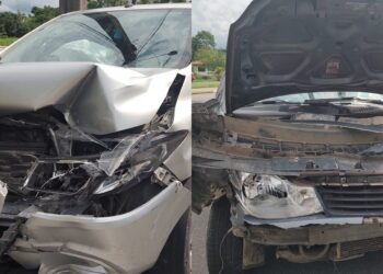 Homem fica ferido após colisão entre dois carros em Jaraguá do Sul