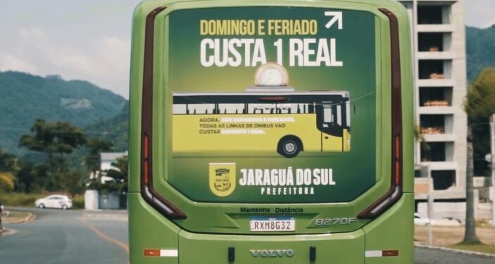 Transporte coletivo em Jaraguá neste 7 de Setembro será a R$ 1