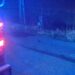Carro pega fogo após saída de pista na SC-108, em Massaranduba