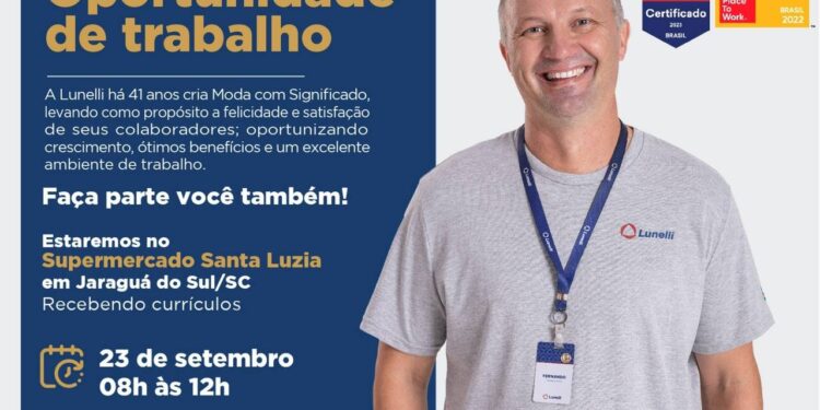 Empresa Lunelli promove ação de recrutamento em Jaraguá do Sul