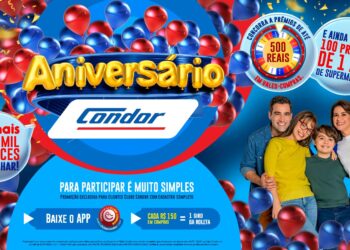 Campanha de Aniversário Condor tem 11 mil prêmios instantâneos, cashback, combos e promoções