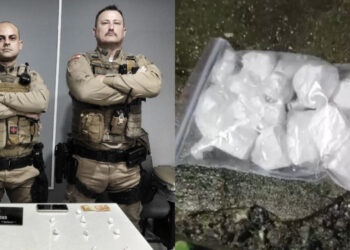 [Vídeo] Motoboy é preso traficando em Jaraguá do Sul