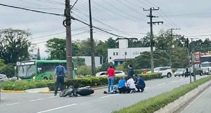 Mulher fica ferida após acidente em Jaraguá do Sul