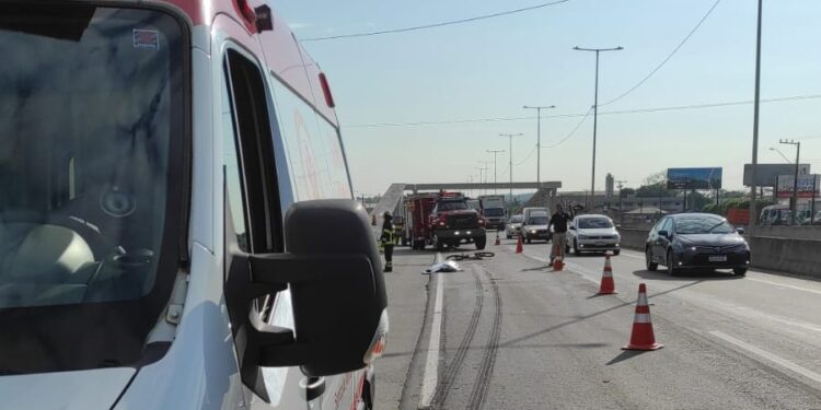 Ciclista morre após acidente na BR-280, em Guaramirim