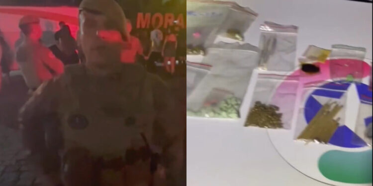 [Vídeo] Ônibus que seguia para festa Rave é parado e droga é encontrada em Jaraguá do Sul