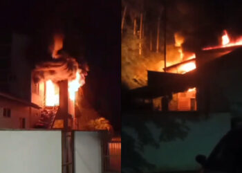 [Vídeo] Alojamento com funcionários de empresa é parcialmente destruído em incêndio em Jaraguá do Sul