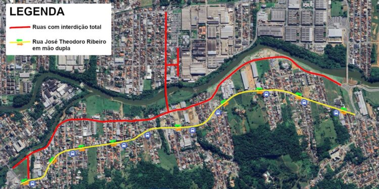 Trânsito no bairro Ilha da Figueira, em Jaraguá, será alterado no domingo (03)