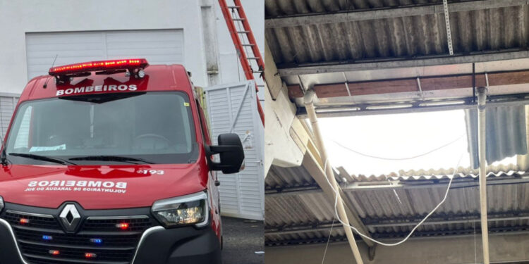 Trabalhador sofre fratura exposta após cair de sete metros de altura em Jaraguá do Sul