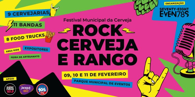 Vem aí a segunda edição do festival de Jaraguá do Sul “Rock, Cerveja e Rango”