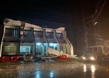 Temporal causa alagamentos, destelhamentos e quedas de árvores em SC