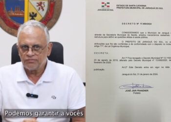 [Vídeo] Prefeito de Jaraguá revoga decreto e dispensa obrigatoriedade da vacina para matrícula escolar