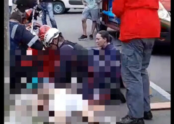 [Vídeo] Motociclista fica em estado gravíssimo após acidente em Jaraguá do Sul