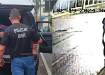 Câmera mostra momento em que homem se aproxima de vítima de estupro em Jaraguá