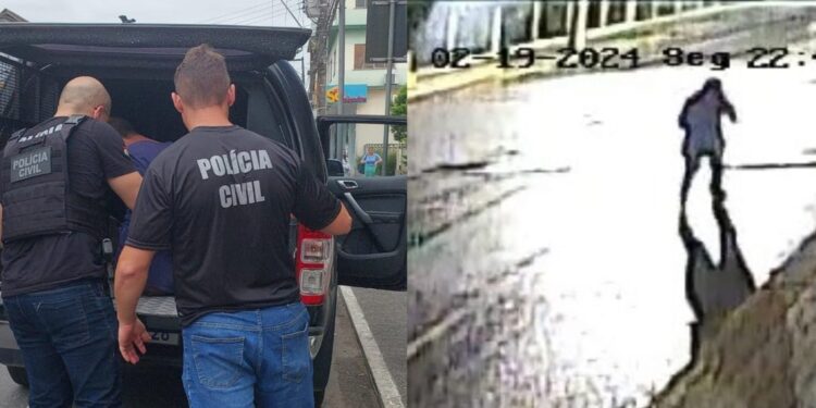 Câmera mostra momento em que homem se aproxima de vítima de estupro em Jaraguá