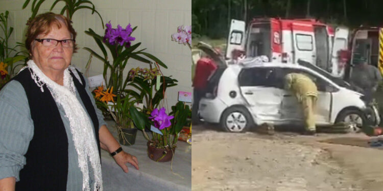 Identificada idosa que morreu após grave acidente em Jaraguá do Sul