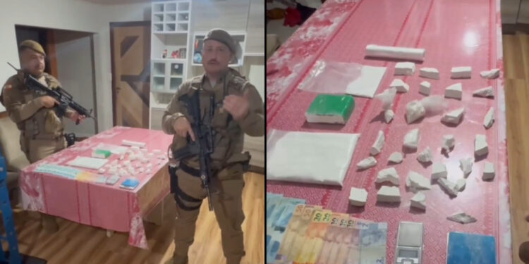 [Vídeo] PM encontra laboratório de cocaína em Jaraguá do Sul