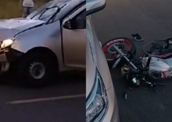 [Vídeo] Motociclista fica gravemente ferido após acidente em Jaraguá do Sul