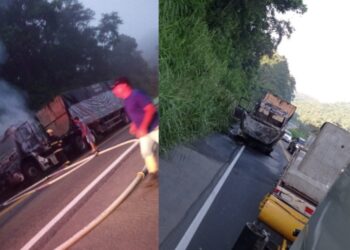 Incêndio destrói caminhão em Massaranduba