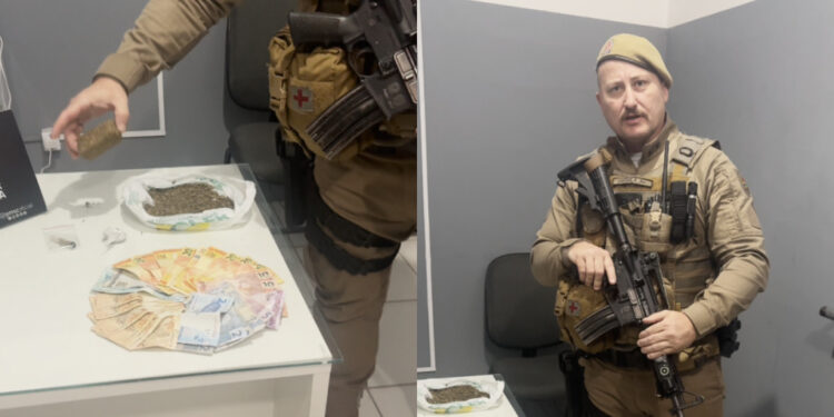 [Vídeo] Adolescente é apreendido traficando em Jaraguá do Sul