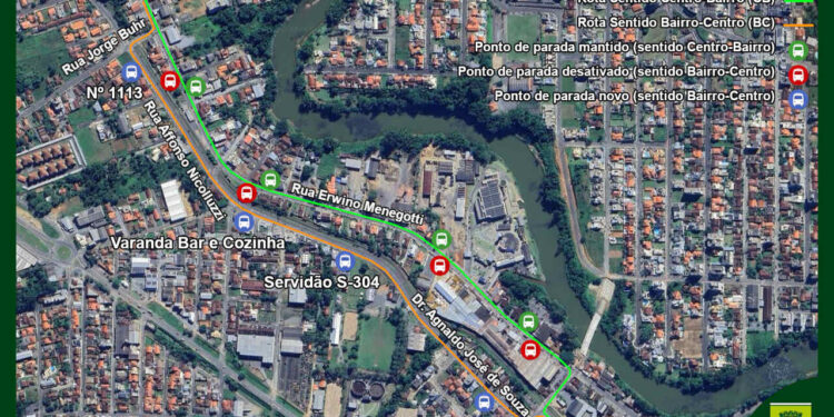 Novo binário provoca alteração no transporte coletivo de Jaraguá do Sul