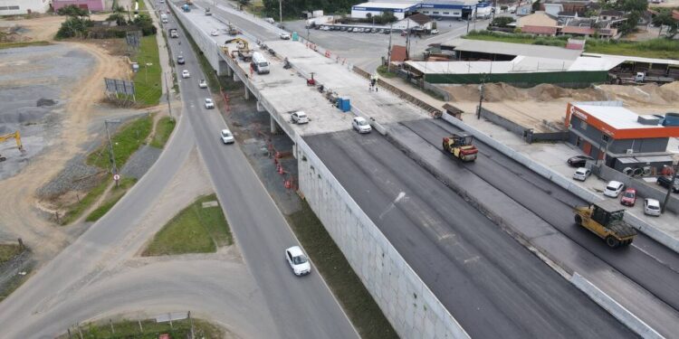 [Fotos] Viaduto do Guamiranga ganha forma e será inaugurado, parcialmente, na próxima segunda-feira (29)