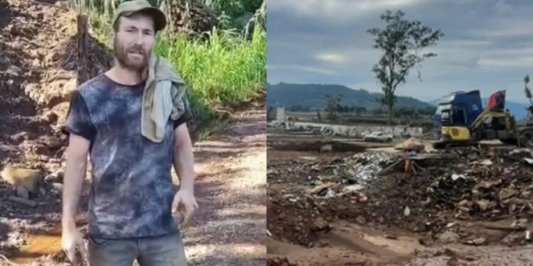 “Sentimento de alívio, trabalho caprichoso”, diz morador de Roca Sales (RS) sobre servidores de Jaraguá do Sul