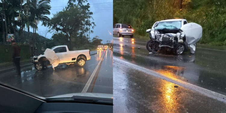 Motorista fica ferido após bater carro contra muro em Jaraguá do Sul