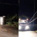 Motorista perde barril de chope ao bater caminhonete contra poste, em Guaramirim