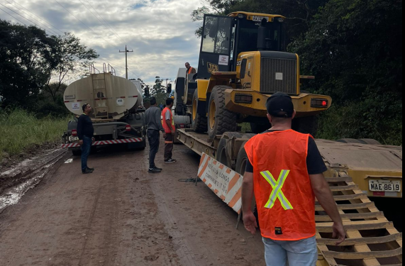 Comboio de Jaraguá do Sul chega a Roca Sales