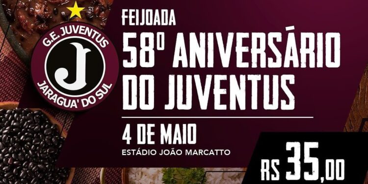 Feijoada de aniversário do Juventus acontece neste sábado (04)