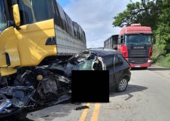 [Urgente] Motorista morre em grave acidente na SC-108, em Guaramirim