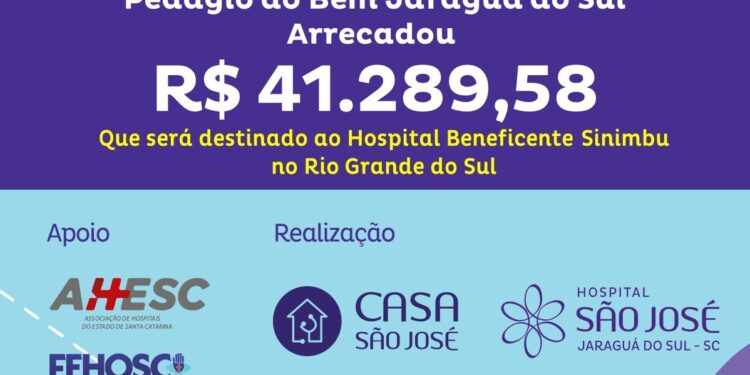 Pedágio do Bem arrecada R$ 41 mil em Jaraguá do Sul