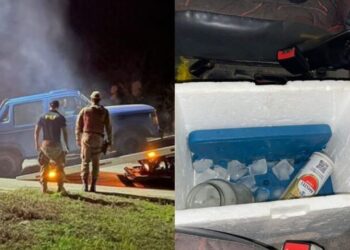 Motorista embriagado foge de barreira policial, colide contra viatura e é capturado em Schroeder