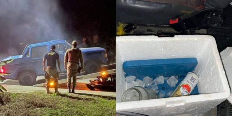 Motorista embriagado foge de barreira policial, colide contra viatura e é capturado em Schroeder