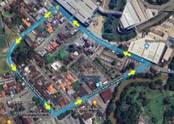 [Jaraguá] Rotatória de quadra da Malwee será implementada no final de semana