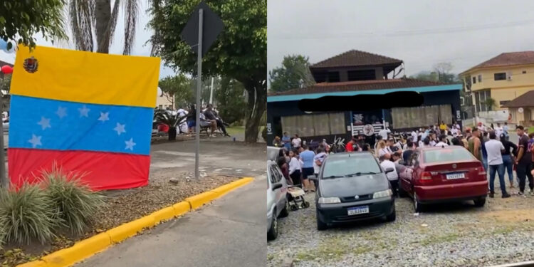 [Vídeo] Venezuelanos protestam contra Maduro em Guaramirim