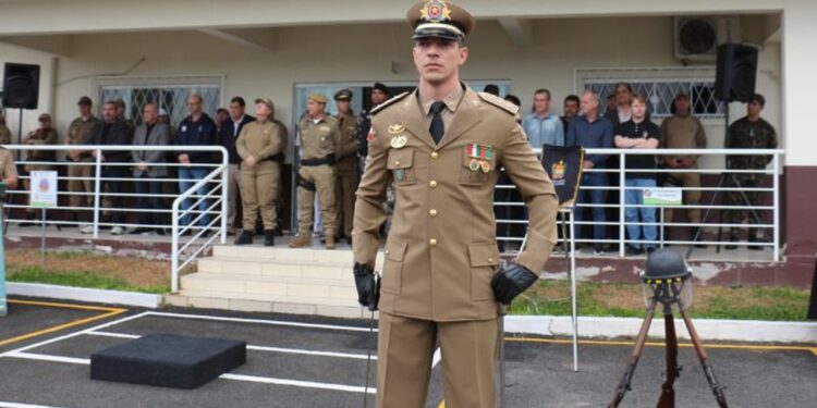 Capitão Anderson Andrey da Silva completa um ano no comando da PM em Guaramirim
