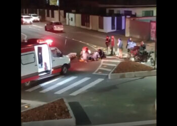 Mulher fica gravemente ferida após ser atropelada por ônibus em Jaraguá do Sul