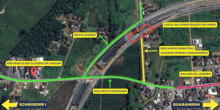 DNIT fecha definitivamente rua do bairro Schroeder I, em Schroeder