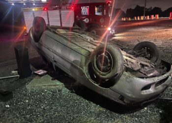 Carro capota em Guaramirim