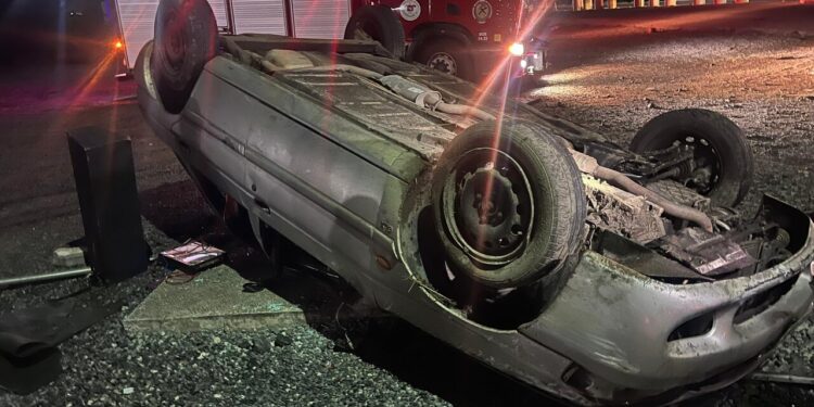 Carro capota em Guaramirim