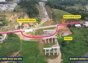 Contorno da BR-280 interdita definitivamente a Rua Alwin Koch em Jaraguá do Sul